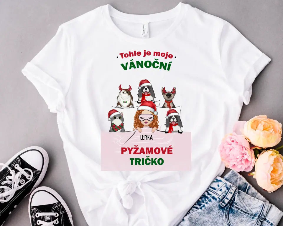 Tohle je moje VÁNOČNÍ pyžamové tričko.