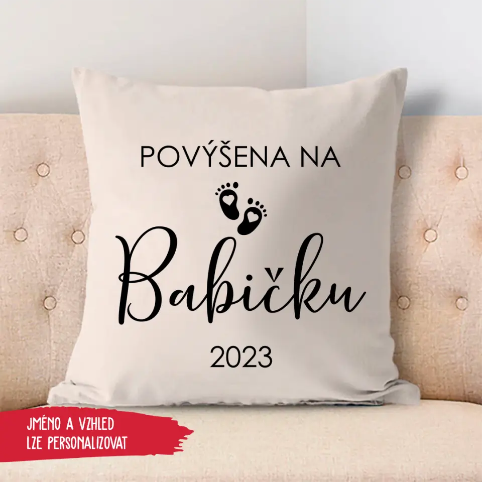 Polštář - Povýšena na babičku