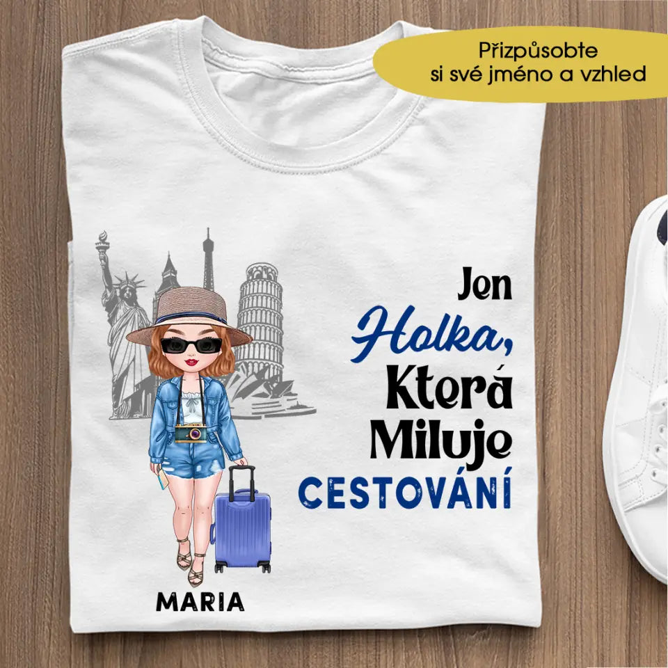 Tričko Trička Dámské Jen Holka Která Miluje Cestování