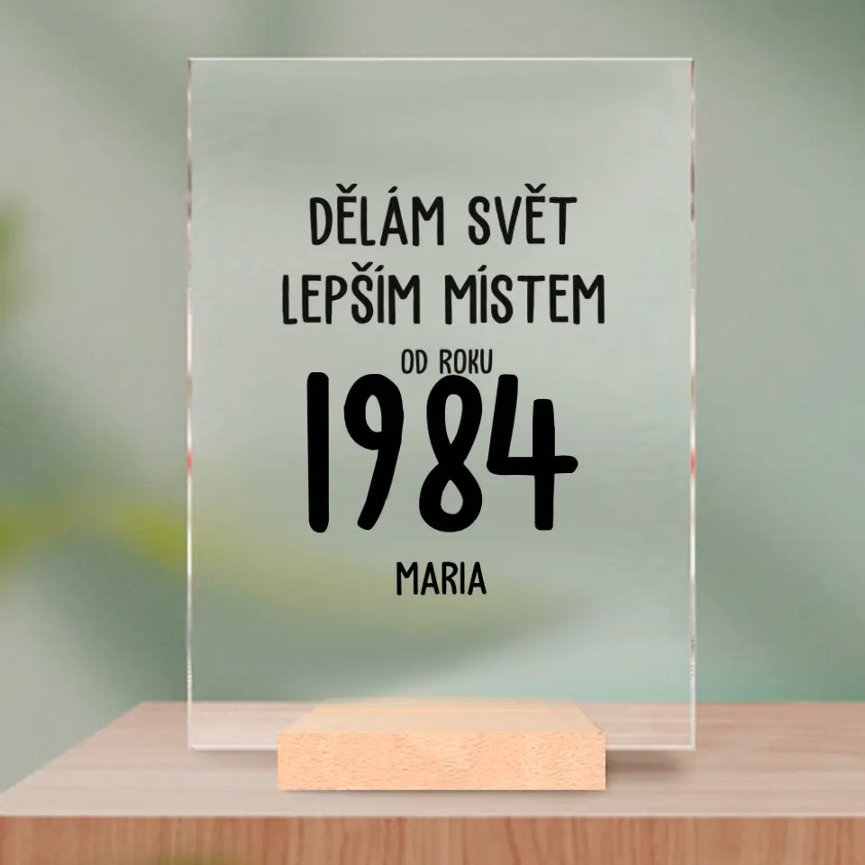 Dělám Svět Lepším Místem Od Roku 1984