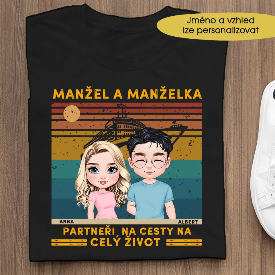 Cestování - Tričko -  Manžel a manželka