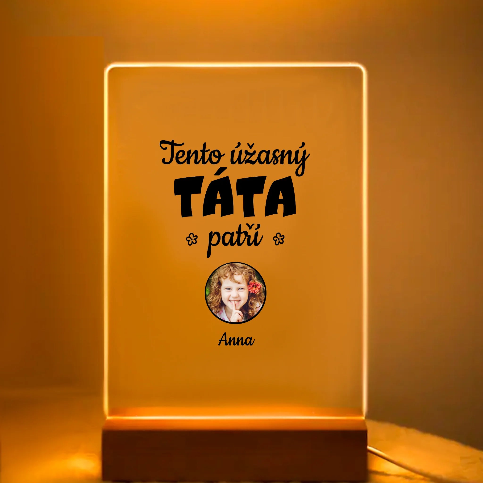 Akrylové Čtvercové sklo - Tato úžasná táta patří