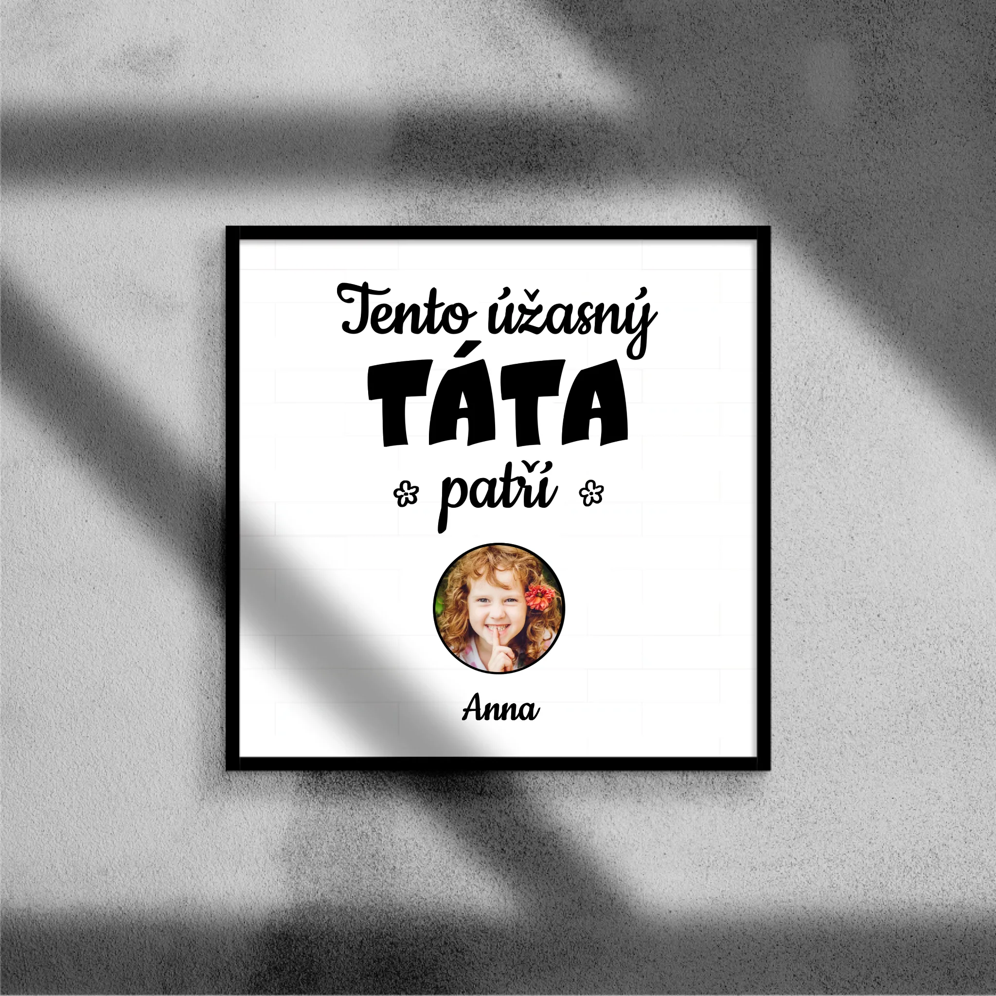 Akrylové Čtvercové sklo - Tato úžasná táta patří
