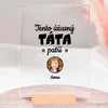 Akrylové Čtvercové sklo - Tato úžasná táta patří