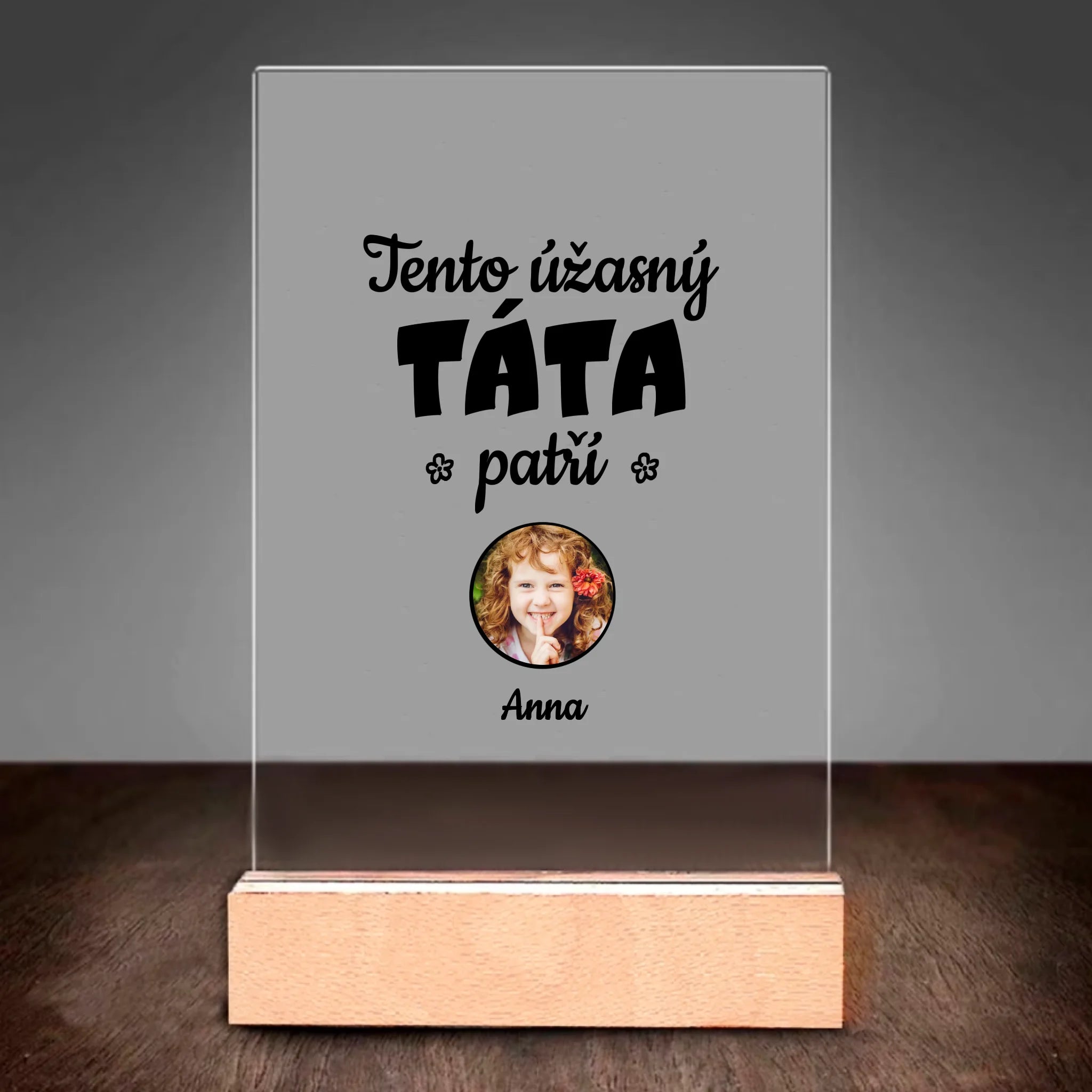 Akrylové Čtvercové sklo - Tato úžasná táta patří