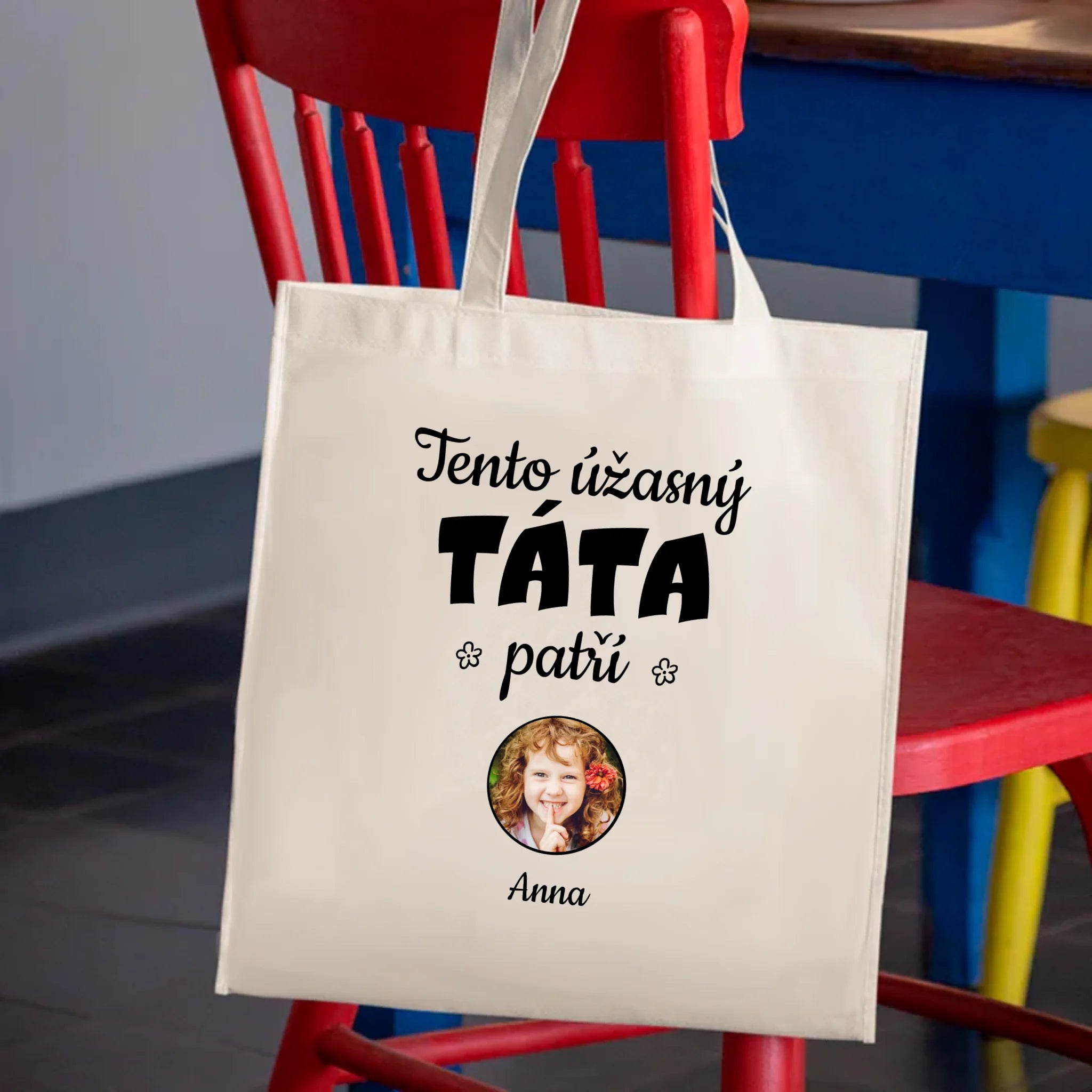 Akrylové Čtvercové sklo - Tato úžasná táta patří